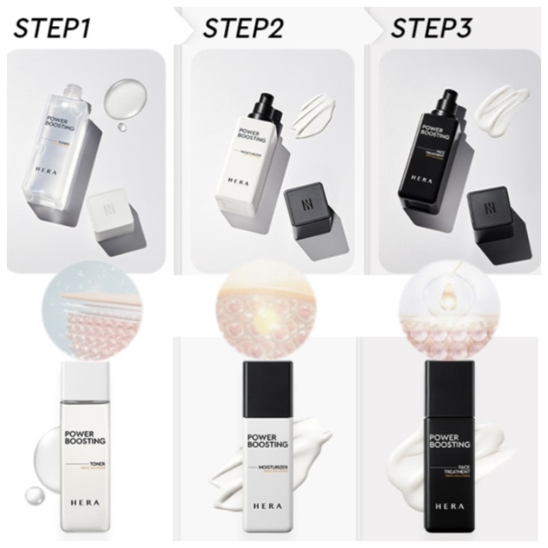 HERA Power Boosting Toner 150ml & Moisturizer 110ml with Gift