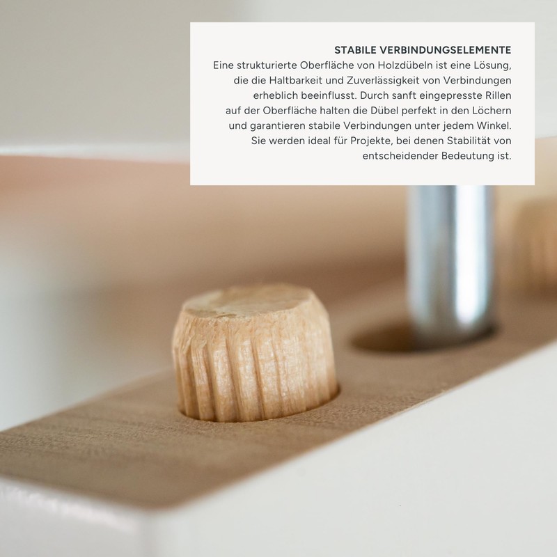 Estika Wooden dowels, 8 x 40 mm, wooden dowel set