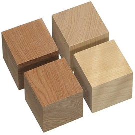 Yamamoto Acoustics Kogei QB-2 Cube Base Asada Sakura Wood Insulator (Set of 4)
