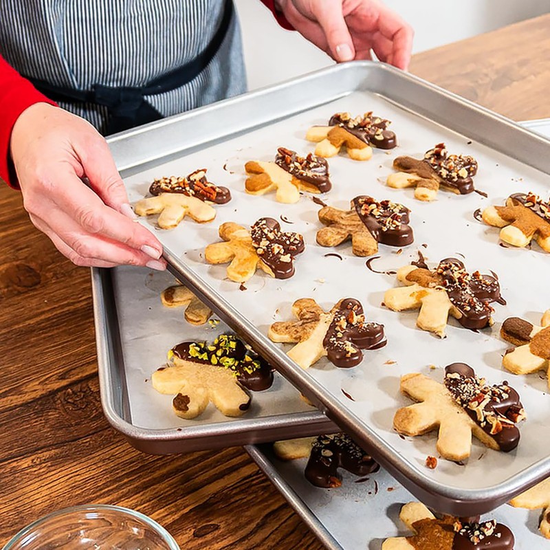 Dyikiti Baking Sheet Set of 3, Stainless Steel Cookie Sheet