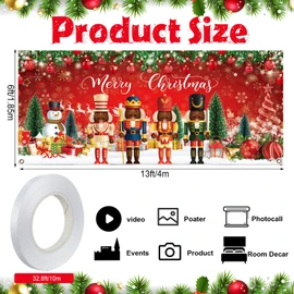 Preboun Black Nutcracker Christmas Garage Door Decoration 6 x 13 ft African American Nutcracker Door Cover Hanging Christmas Garage Banner for Xmas Winter Holiday Party Supplies