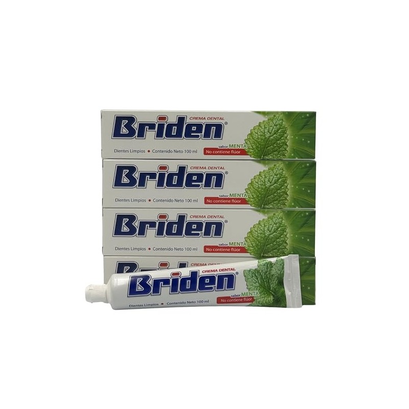 CREMA DENTAL SIN FLÚOR BRIDEN PAQ.3 PIEZAS DE 100 ML