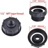 Tote to Garden Hose Adapter, 2-inch Fine/Coarse Thread Compatible, 3/4-inch