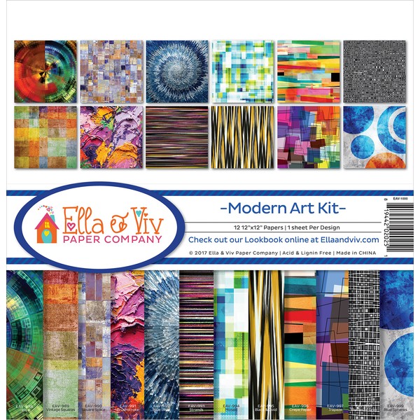 Ella & Viv by Reminisce EAV-1000 Modern Art Scrapbook Collection Kit