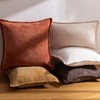 BAOLIZEGAO Brown Decorative Throw Pillow Covers 18x18 Inch Set of