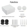 LeMotech Junction Box with Reserved Holes ABS Plastic Electrical Box