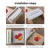 Cling Film Dispenser and Cutter Wrap Dispenser, Refillable Plastic Wrap