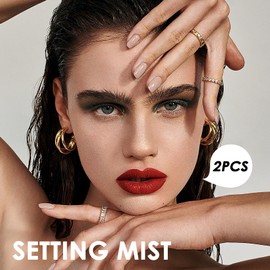 2PCS Makeup Setting Spray Set for Face, Weightless Long Lasting Waterproof Fixing Makeup Setting Face Spray, Smudge-proof, Hydrating & Refreshing Setting Spray Makeup for All Skin Type（A) | LingHaoLH