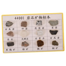 FELTECHELECTR Educational Mineral Rock Specimens 12 Pieces Display Specimens for Geology Students Enthusiasts
