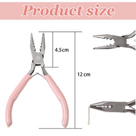 Mini Pliers for Hair Extension Tools Kit - 3 Hole Micro Nano Ring Installation and Removal