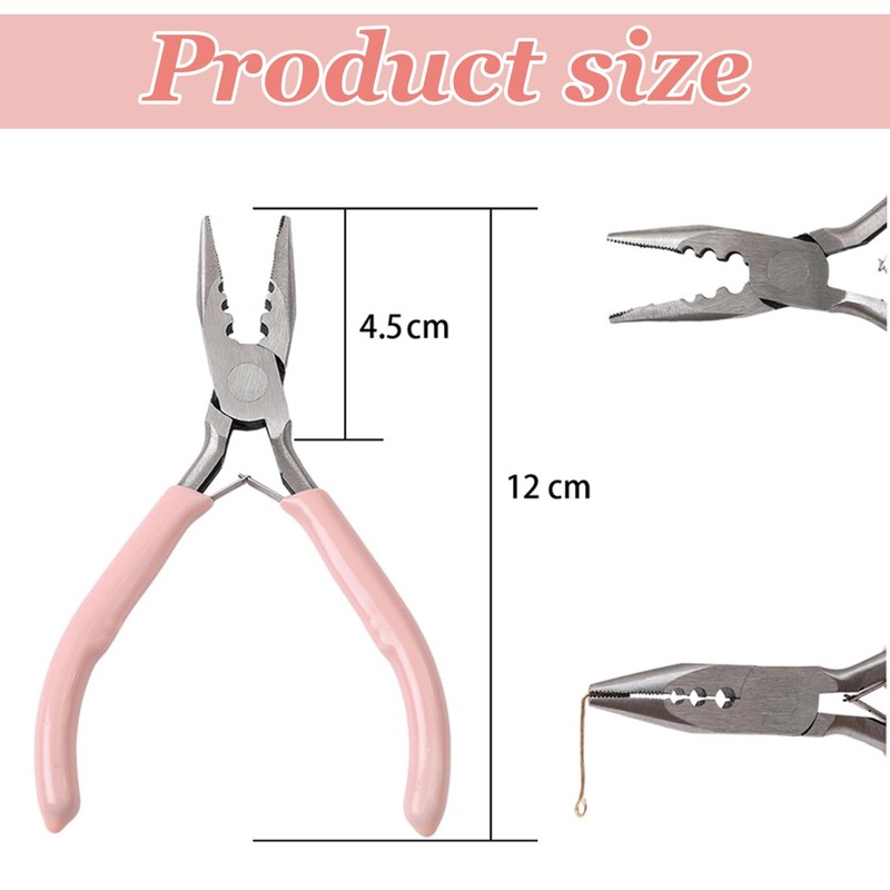 Mini Pliers for Hair Extension Tools Kit - 3 Hole