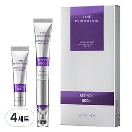 Partner_Reference Missha Time Revolution Retinol 500 Shots Galvanic Eye Cream Duo Set 15ml+15ml 4 sets / 미샤 타임 레볼루션 레티놀 500샷 갈바닉 아이크림 듀오 세트 15ml+15ml 4세트