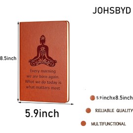 Yoga Gifts Every Morning We Are Born Again Leather Notebook Yoga Lover Gifts Birthday Christmas Gift for Friends Sisters Daughter (YOGA)