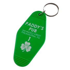 Guacamole Vintage Motel Keychains – Movie & TV-Inspired Tags – Collectible Keychain with Metal Ring – Horror, Comedy & Cult Classic Designs (Paddy’s Pub - Irish Green with White Font)