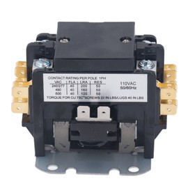 Air Conditioner Contactor 40 Amp 2 Pole Silver Alloy Contact Copper Coil Contactor for HVAC Condenser Compressor Motor 110V