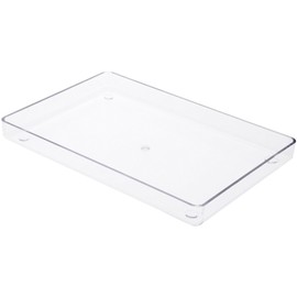 Pioneer Plastics TRAY-10R Clear Candy Plastic Tray, 10.125" W x 6.875" D x 1" H, Pack of 4