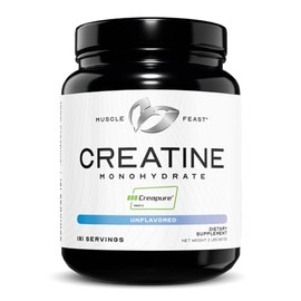 Muscle Feast Creapure Creatine Monohydrate Powder, Vegan Keto Friendly Gluten-Free, Mass Gainer, Muscle Recovery Supplement and Trusted Creatine for M