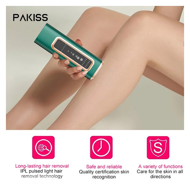 PAKISS Professional Freezing Point IPL Hair Remover Household Epilator-Salon-Quality Device