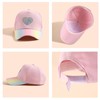 SLOW & MELLOW Kids Girls Cap, Heart, Rainbow Glitter Hat,