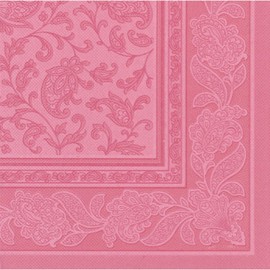 '20 Servietten ROYAL Collection 1/4 Fold 40 x 40 cm Pink Ornaments