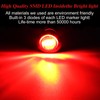 ALFU 3/4" Inch 20 Pcs Red Round LED Trailer Side