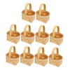 STOBAZA 2sets Tiny Woven Baskets Miniature Flower Baskets Seagrass Wedding