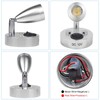 CPROSP 2pcs LED Spot Reading Light 3W 12V Warm White