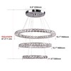 diisunbihuo Modern LED Chandeliers Crystal Chandeliers Ceiling Light Three Rings