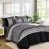 Dintszyayue Black Comforter Set King Size, 8 Pieces Boho Striped