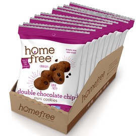Homefree Treats You Can Trust Gluten Free Mini Cookies, Single Serve, Double Chocolate Chip, 0.95 Ounce (Pack of 10)