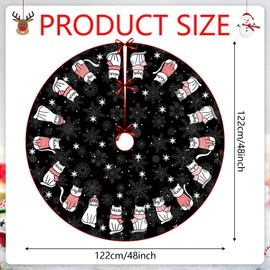 Christmas Tree Skirt, 122 cm Round Christmas Tree Skirt, Knitted Christmas Blanket, Large Tree Mat, Christmas Decoration, Christmas Tree Decoration, Christmas Blanket for Christmas, New Year