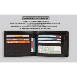 MATADOR 3625 Men's Unisex Wallet Women, Nappa Black, Vintage