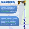 Two Stage Auger Adapter Alloy Steel Auger Drill Attachment Fits