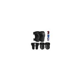 Trixter Kit De Protección Para Patinaje Para Adultos Adolescentes Color Negro. Equipo De Protección De 6 Piezas Rodilleras Coderas Y Muñequeras Para Bicicleta Scooter Skate Patineta