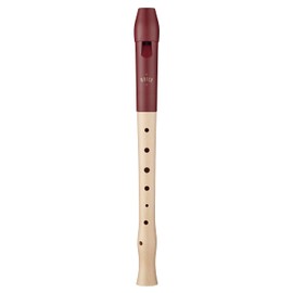 Moeck Flauto 1 Plus 1020 Recorder, Maple Wood, Plastic Head Joint, Red