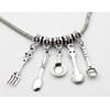 Kinteshun Kitchen Tableware Charms Baking Cooking Knife Fork Spoon Plate