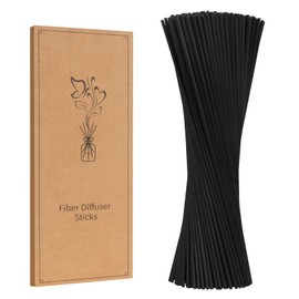 Generic 130pcs Reed Diffuser Sticks - 10 Inch Black Fiber Reed Sticks, Diffuser Refills, Suitable for Essential Oil Aromas