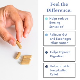 Stomach Bloom Happy Belly Safe Antacid Alternative for Occasional Acid Reflux with 9-Herb Blend | Long-Term Heartburn Relief & Indigestion Relief | Capsules (60 Count)