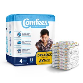 Comfees Baby Baby Diaper Size 4, 22 to 37 lbs. CMF-4, 31 Ct