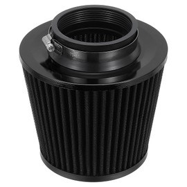 PATIKIL Clamp-On Dry Air Filter 3" (76 Mm) Inlet Cold Air Intake Cleaner Cone Replacement Performance Washable Vent Breather Filter for Dirt Bike Motorcycle Car Black