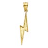 Golden Fire Jewelry Solid Gold Lightning Pendant in 10 or
