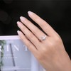 JewelryPalace Three Stone Round 1.4 Carat Zirconia Ring Women's Engagement
