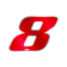 Quattroerre Racing Number 8 Anodized Medium, Red