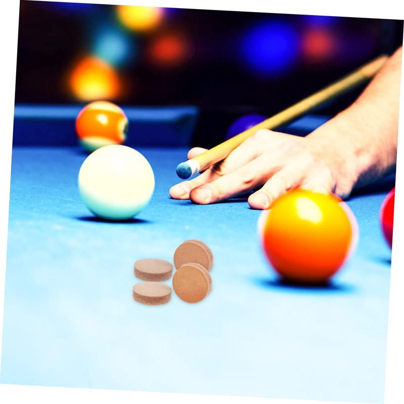 Kisangel 80pcs Billiard Pool Tips Replacement Wear-Resistant Leather Tips for