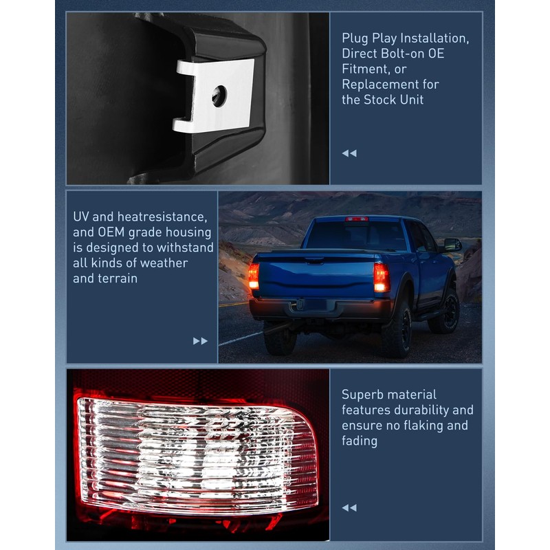 Nilight Taillight Assembly Compatible with 2009 2010 2011 2012 2013