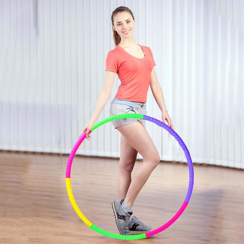 8 pezzi, hula hoop, pneumatici pieghevoli in plastica, per ginnastica,