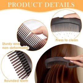 Schuppenkamm, dellyy 2 Stück Läusekamm, Wunder Kam, Schuppenentfernung Kopfhautkamm, Massage Haarkamm, Nissenkamm für Frauen Männer Entfernung von Schuppen und Schmutz(Braun2)