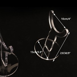 Movable Acrylic Shofar Display Stand - Transparent (1 Pack)