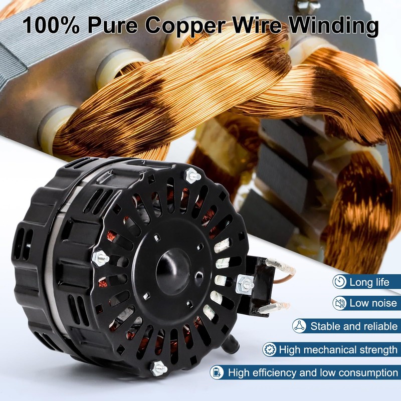 Criditpid PVM105 Attic Fan Motor Replacement for EGV5, ERV4, ERV5,