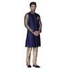 Tathastu Conjunto de pijama Sherwani Kurta para hombre, Azul /